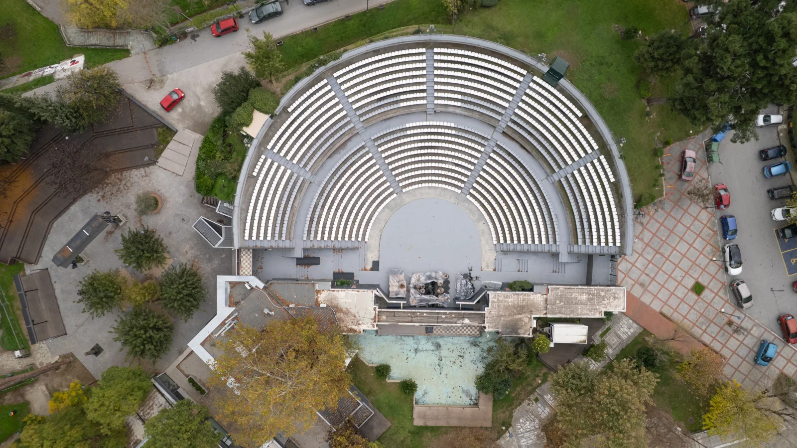 Drone photography — amphitheater topdown — ORIA.FILMS